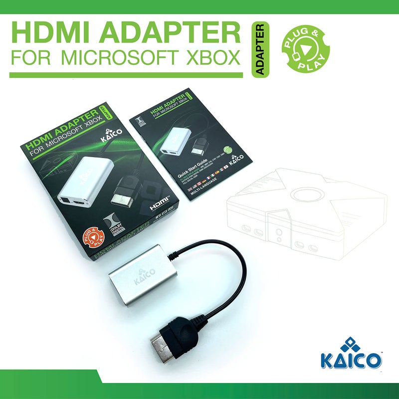 Kaico Original Xbox to HDMI Adapterâ€“ HD Link Cable for Original Xbox Consoleâ€“ Supports 480i/480p/720p/1080iâ€“ Dolby Digital 5.1 via Optical Portâ€“ Plug & Play Converter with Toslink Audio Support - Image 2